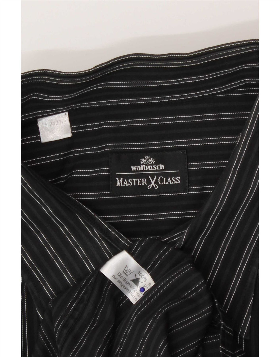 Camicia da uomo Walbusch 3XL cotone a righe nere
