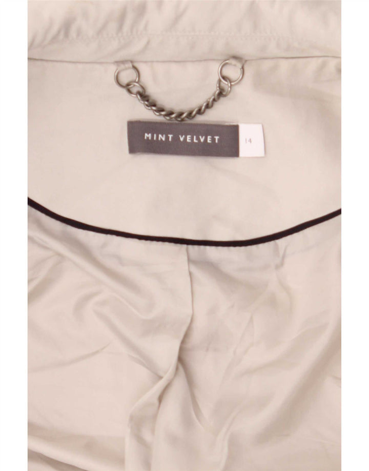 MINT VELVET Abrigo para mujer UK 44 Poliéster gris medio
