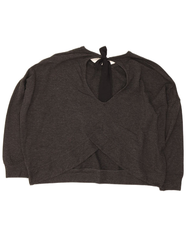 MINT VELVET Bluză supradimensionată cu mâneci 3/4 pentru femei UK 10 Small Gri