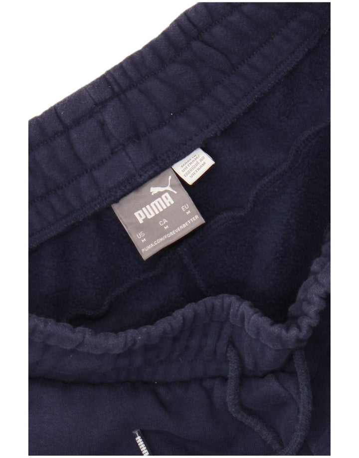 Puma Mens Graphic Tracksuit Trousers Joggers Medium Navy Blue