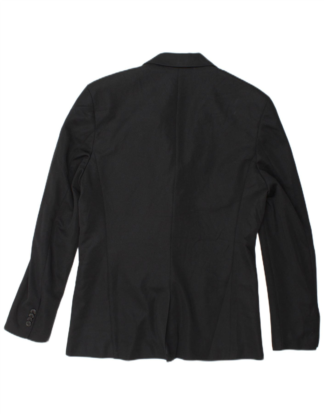 Zara Veste blazer à 2 boutons pour homme UK 40 Large Noir Polyester