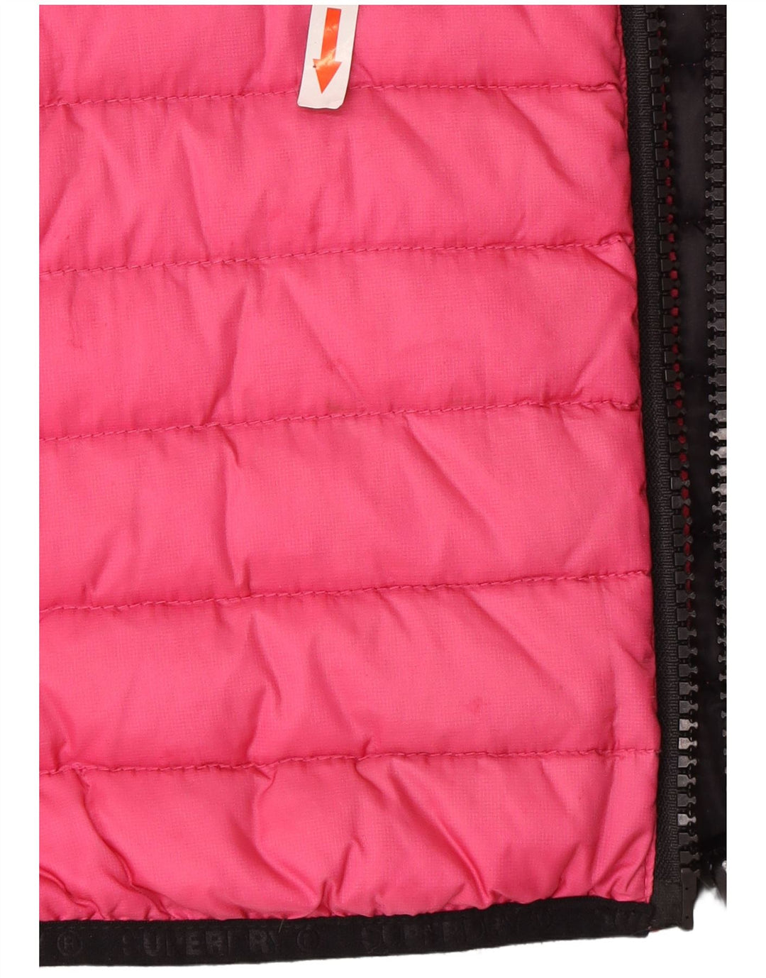 Superdry Womens Hooded Padded Jacket UK 10 Small Pink Nylon