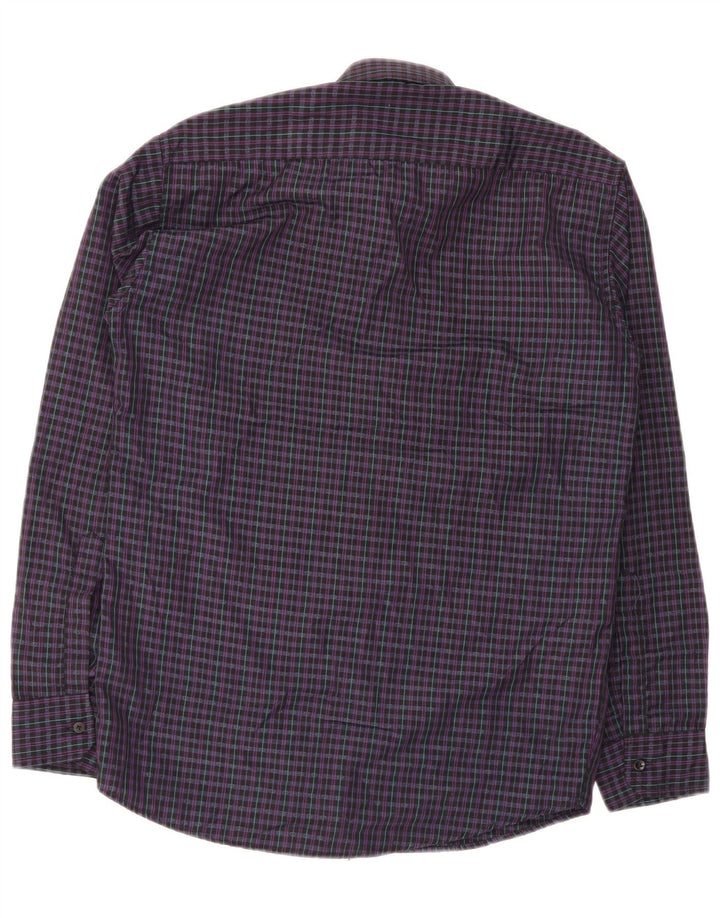 Pierre Cardin Chemise Regular Fit Homme Taille 15 Medium Purple Check