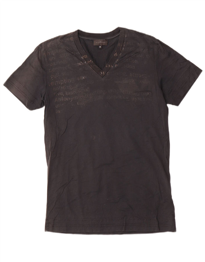 Richmond Mens Graphic T-Shirt Top Medium Black