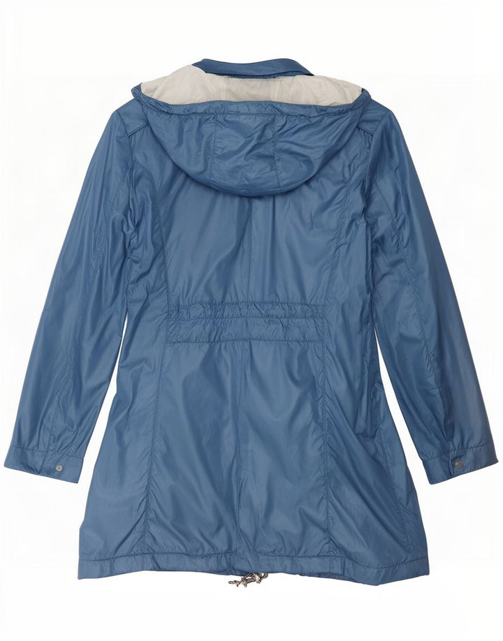 PEUTEREY Damen Regenmantel mit Kapuze IT 46 Large Blau