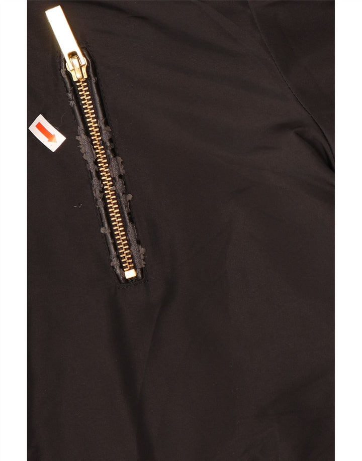 Oasis Womens Hooded Parka Jacket UK 14 Medium Black