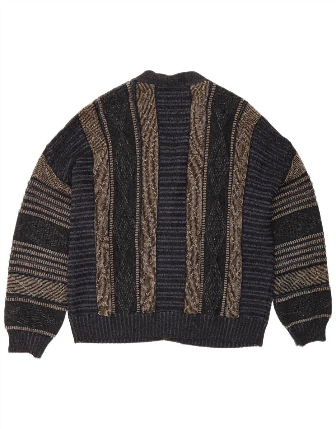 Pulover Cardigan Fiume pentru bărbați IT 50 Medium Bleumarin Argyle/Diamond Acrylic