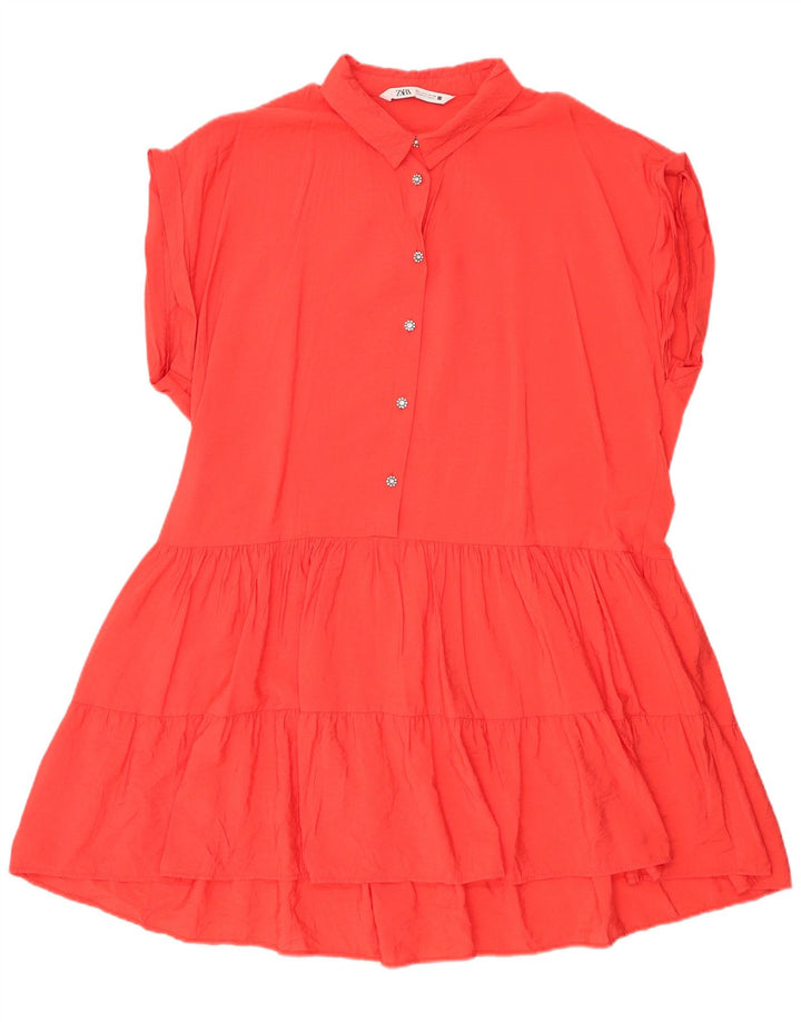 Abito basic da donna Zara UK 16 grande viscosa arancione