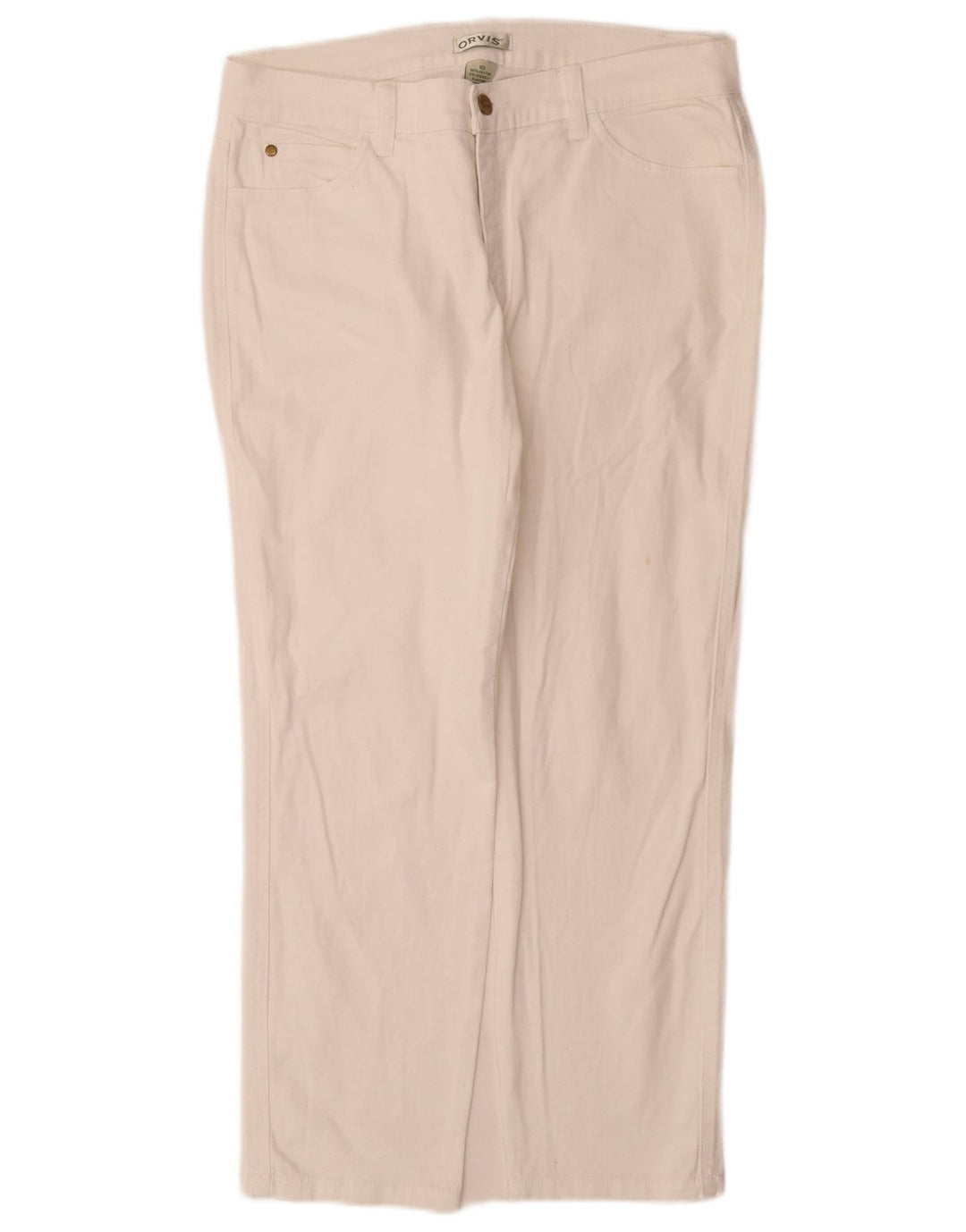 Orvis Womens Straight Jeans US 10 Large W30 L28 White Cotton