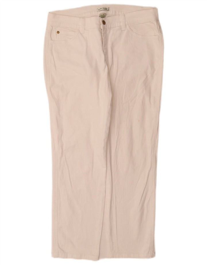 Orvis Womens Straight Jeans US 10 Large W30 L28 White Cotton