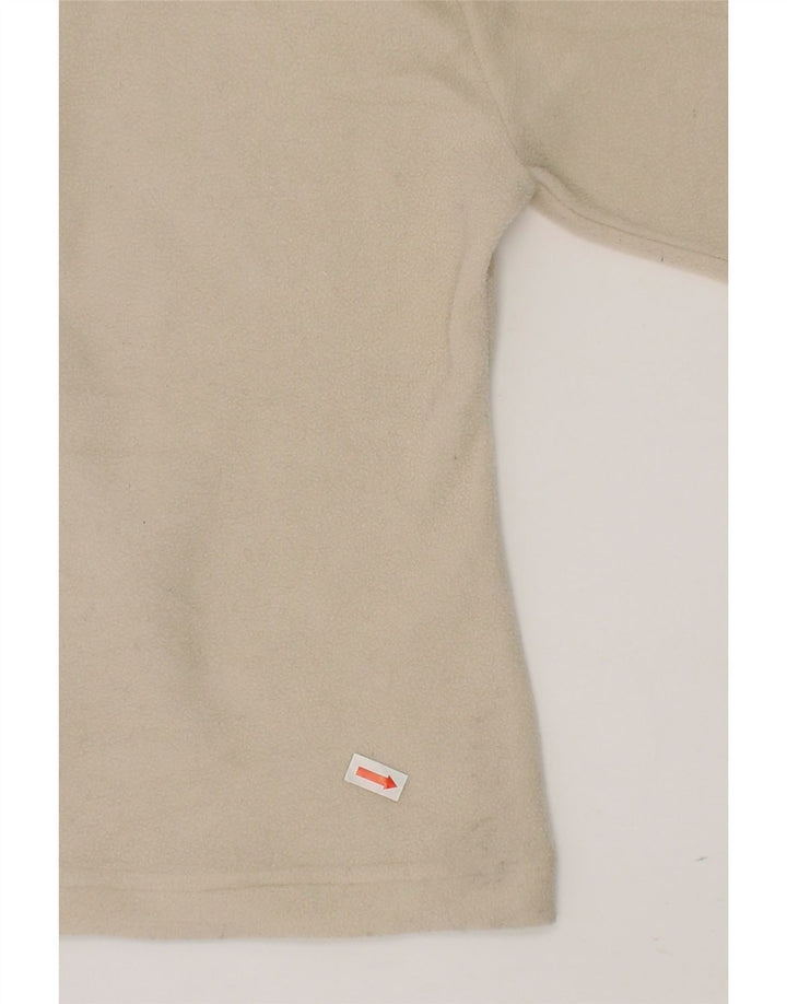 THINK PINK Girls Roll Neck Fleece Jumper 5-6 Years Beige Polyester Vintage Think Pink and Second-Hand Think Pink from Messina Hembry 