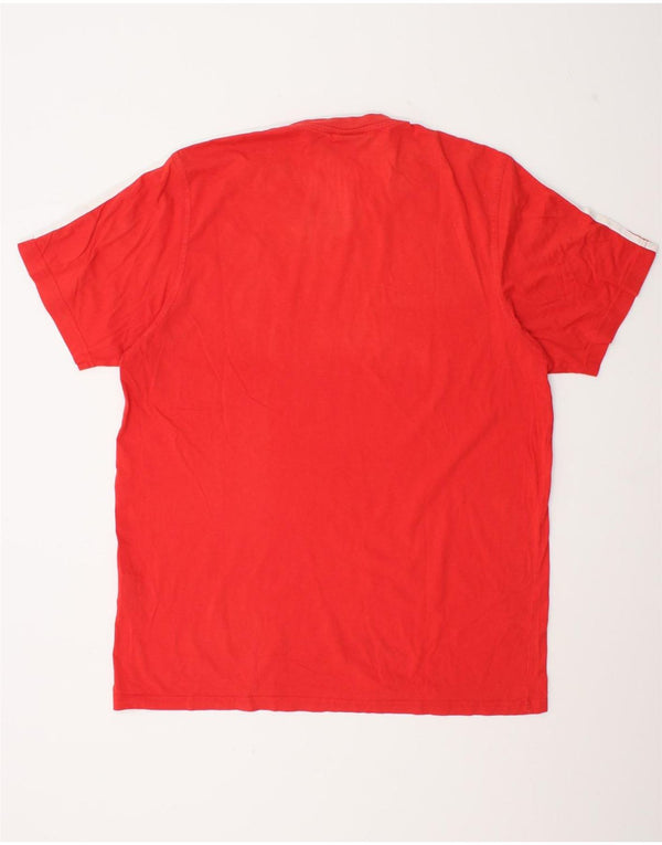 Adidas Mens Graphic T-Shirt Top UK 46/48 XL Red Cotton