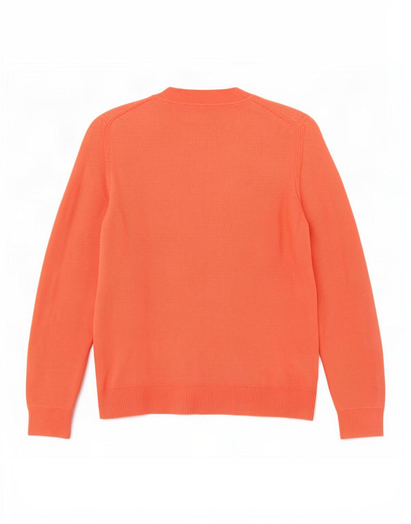 Tommy Hilfiger Dame Cardigan Sweater UK 6 XS Orange Bomuld