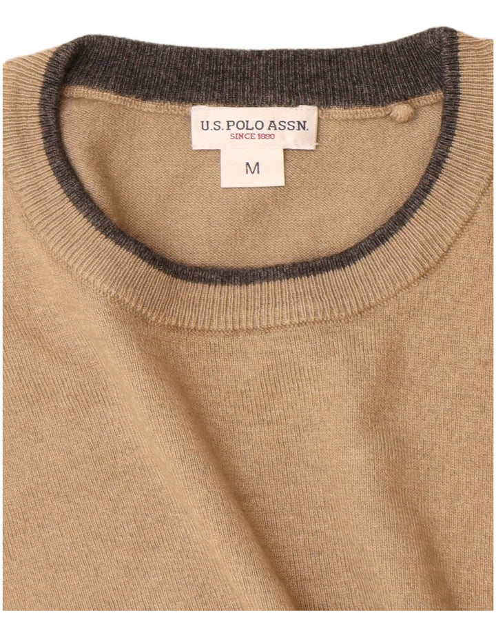 U.S. Polo Assn. Mens Crew Neck Jumper Sweater Medium Beige