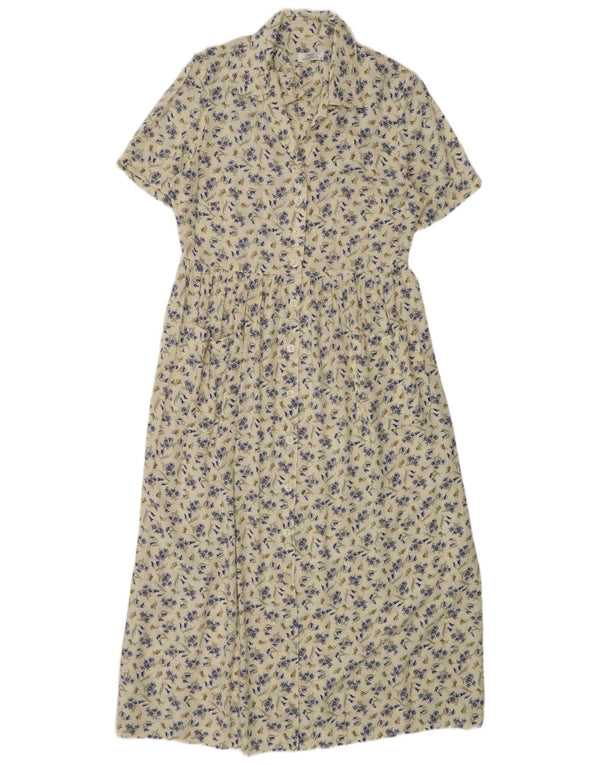 Marks & Spencer Robe chemise à manches courtes pour femme UK 12 Beige moyen