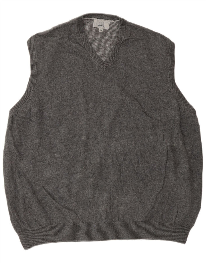 Canotta da uomo Marks & Spencer vestibilità regolare 2XL cotone grigio