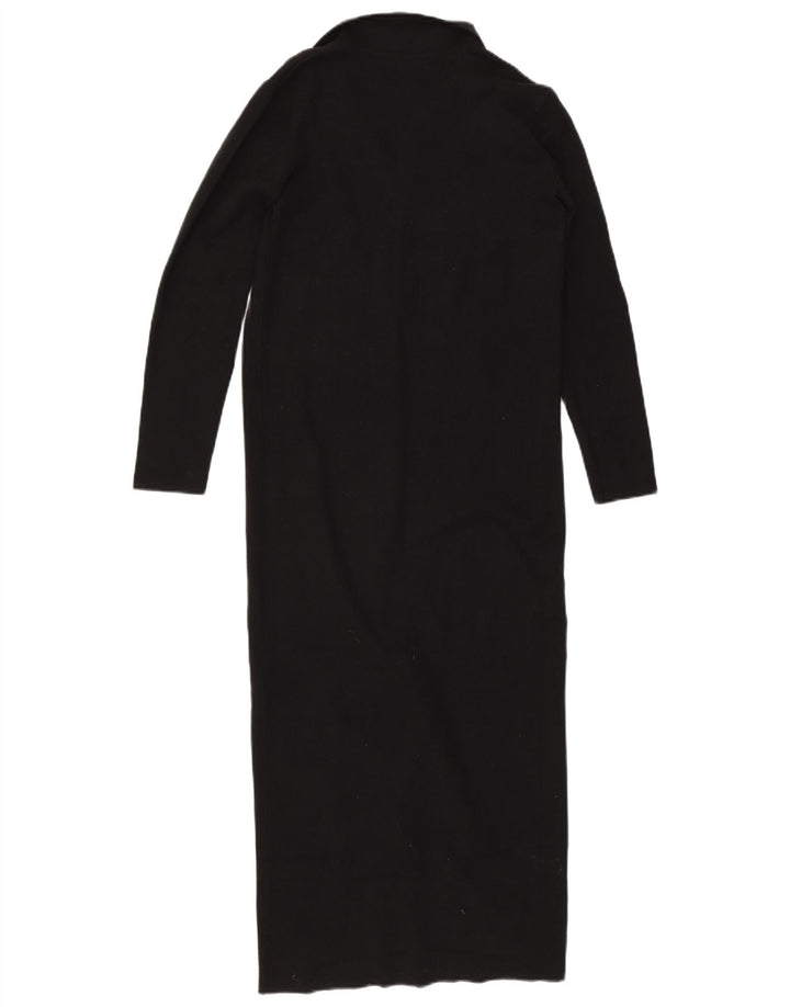 Marks & Spencer Womens Jumper Dress UK 10 Small Black Viscose