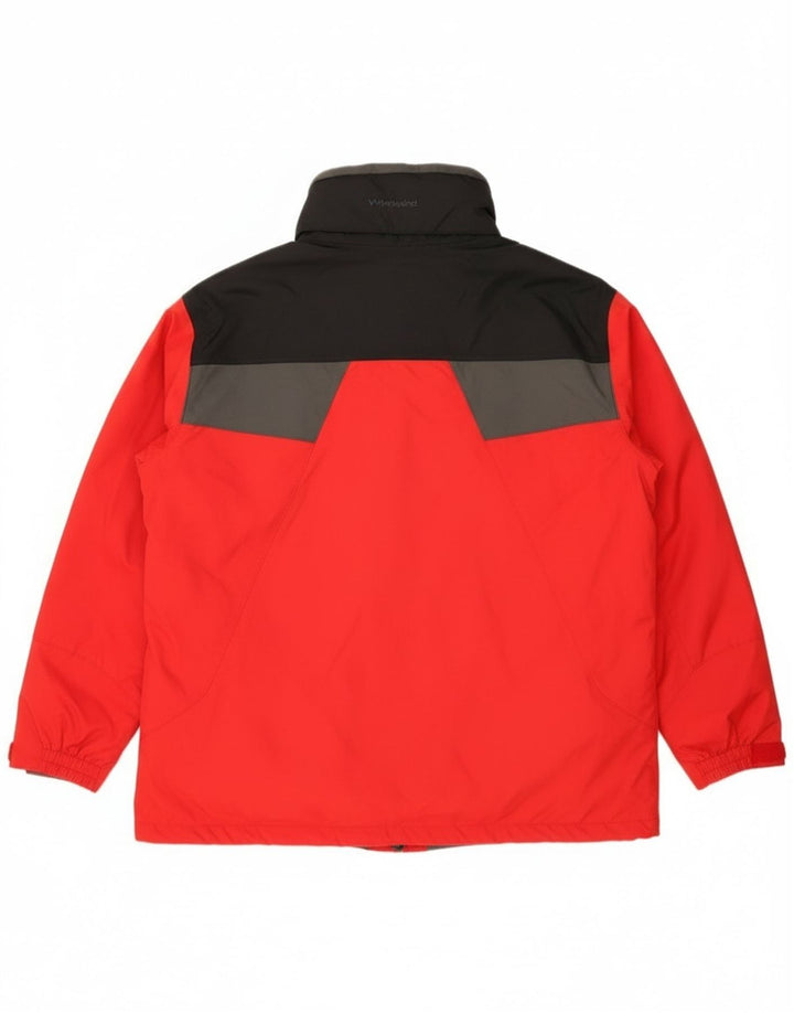 Columbia Mens Interchange Windbreaker Jacket UK 42 XL Red Colourblock