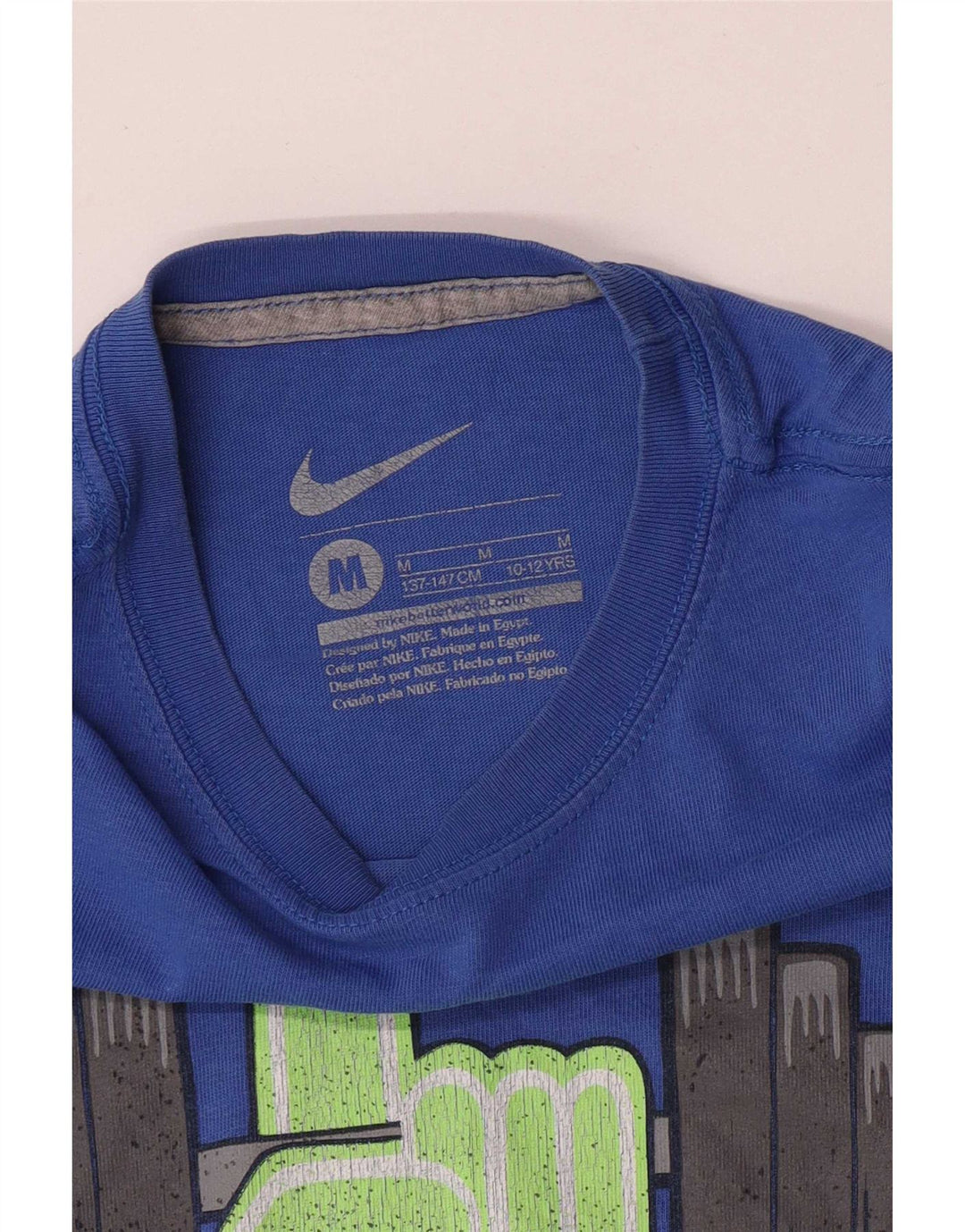 Nike Boys Graphic T-Shirt Top 10-11 Years Medium Blue