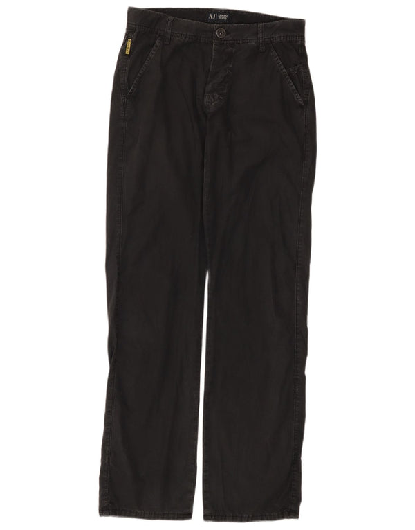 Pantaloni chino dritti da uomo Armani W31 L33 in cotone blu navy