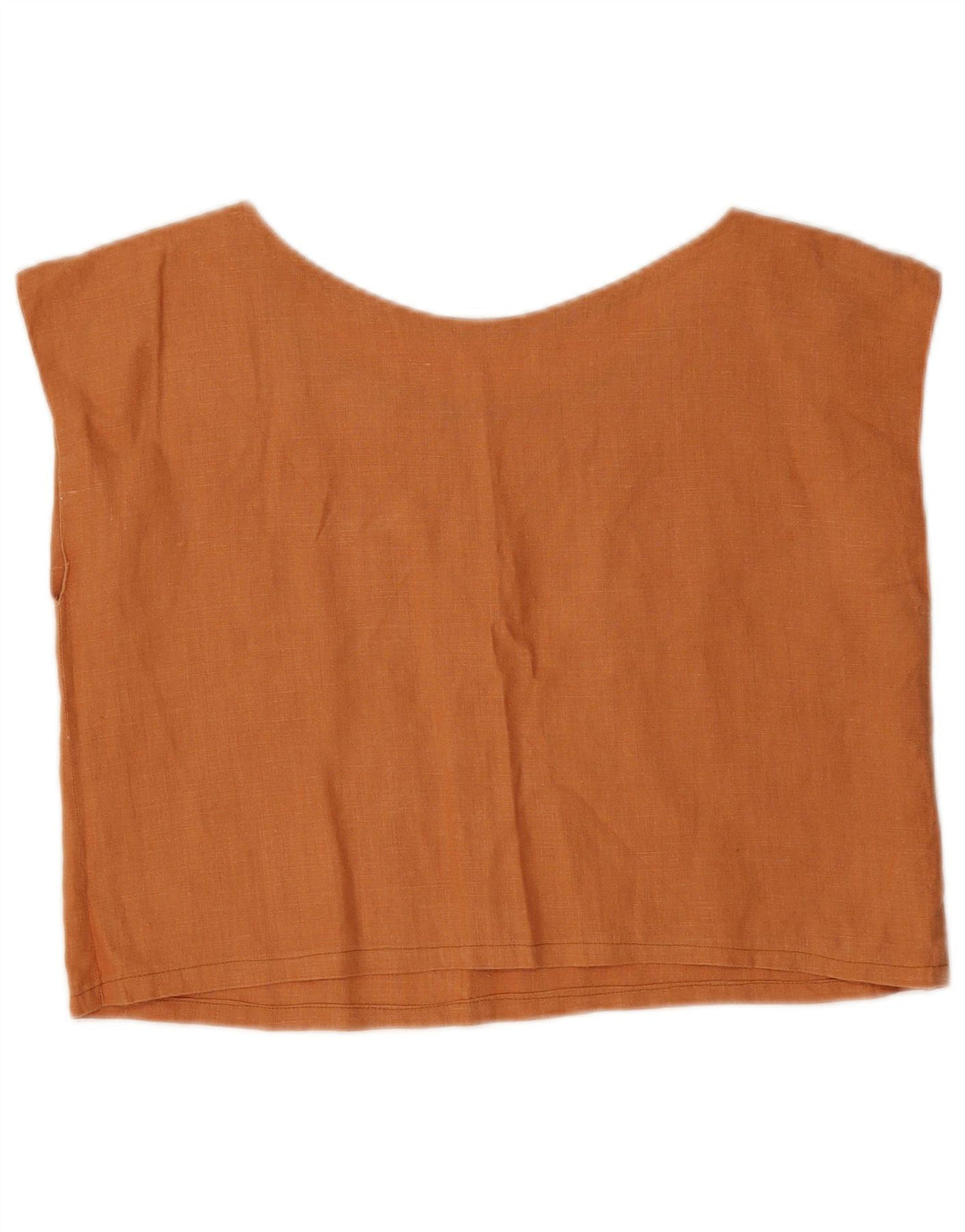 Vintage Γυναικεία Crop Μπλούζα Τοπ UK 12 Medium Brown