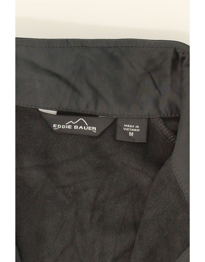 EDDIE BAUER Mens Zip Neck Top Long Sleeve Medium Grey Polyester Vintage Eddie Bauer and Second-Hand Eddie Bauer from Messina Hembry 