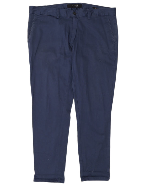 Zara Mens Slim Chino nadrág EU 46 XL W36 L28 sötétkék