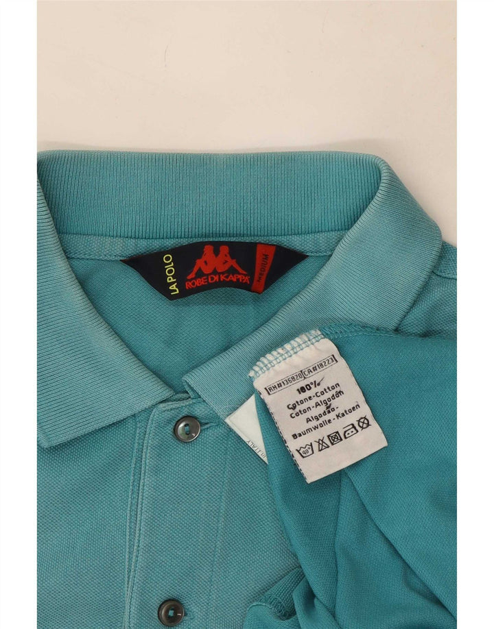 Kappa Mens Polo Shirt Medium Blue Cotton
