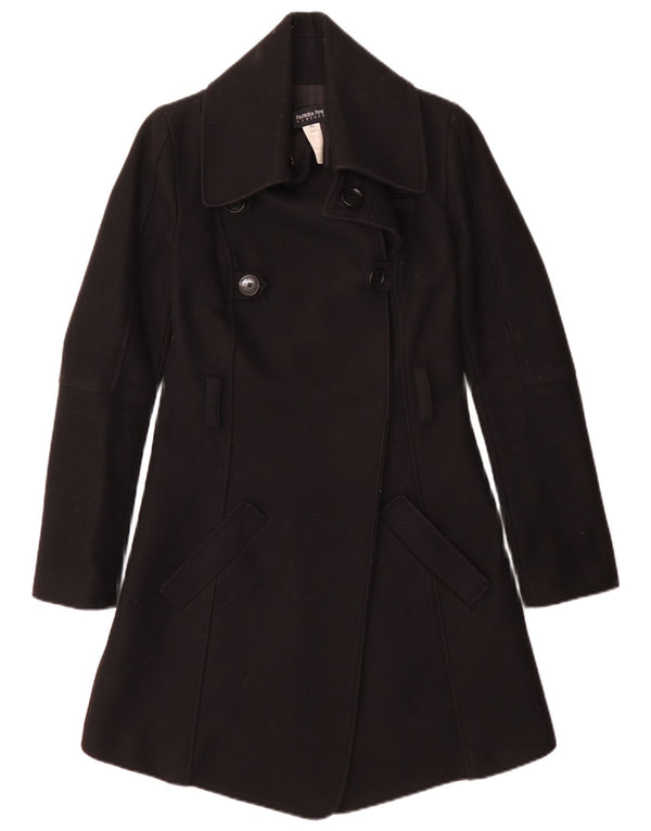 Patrizia Pepe Manteau Double Boutonnage Femme IT 46 Large Laine Noire