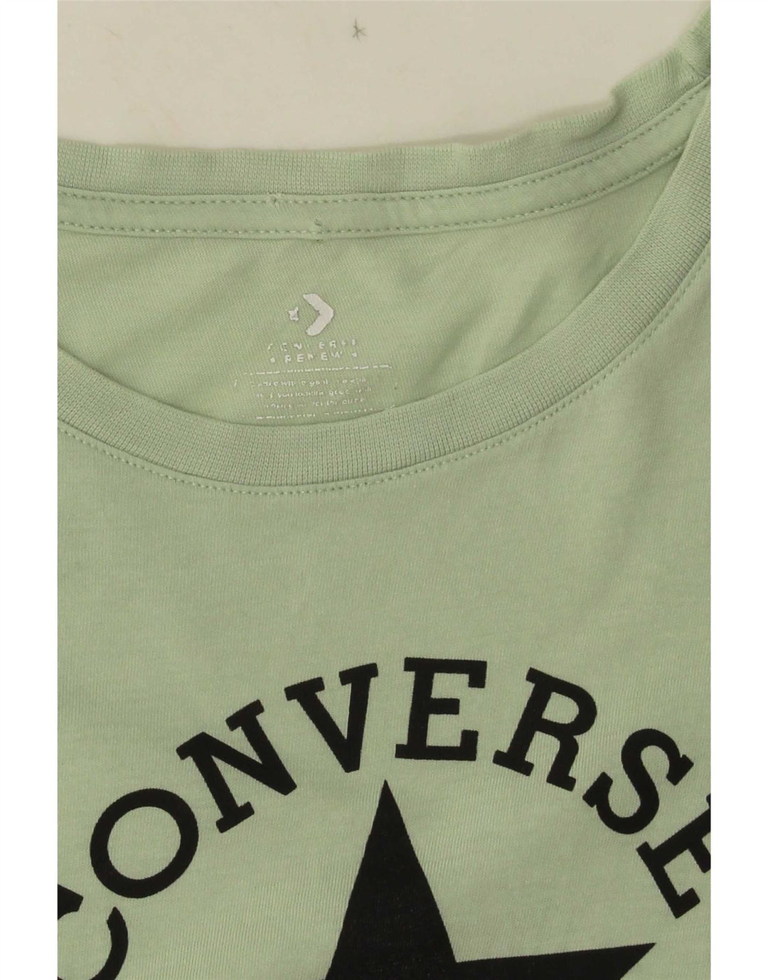 Converse Damen Grafik T-Shirt Top UK 10 Small Grün