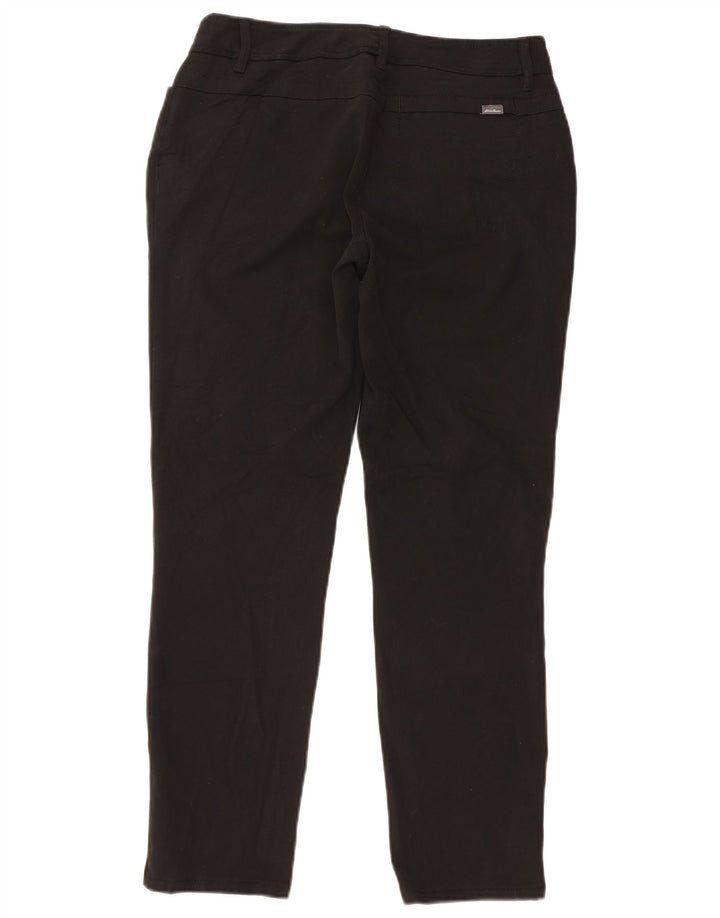 EDDIE BAUER Womens Slim Casual Trousers US 4 Small W28 L27 Black Polyester