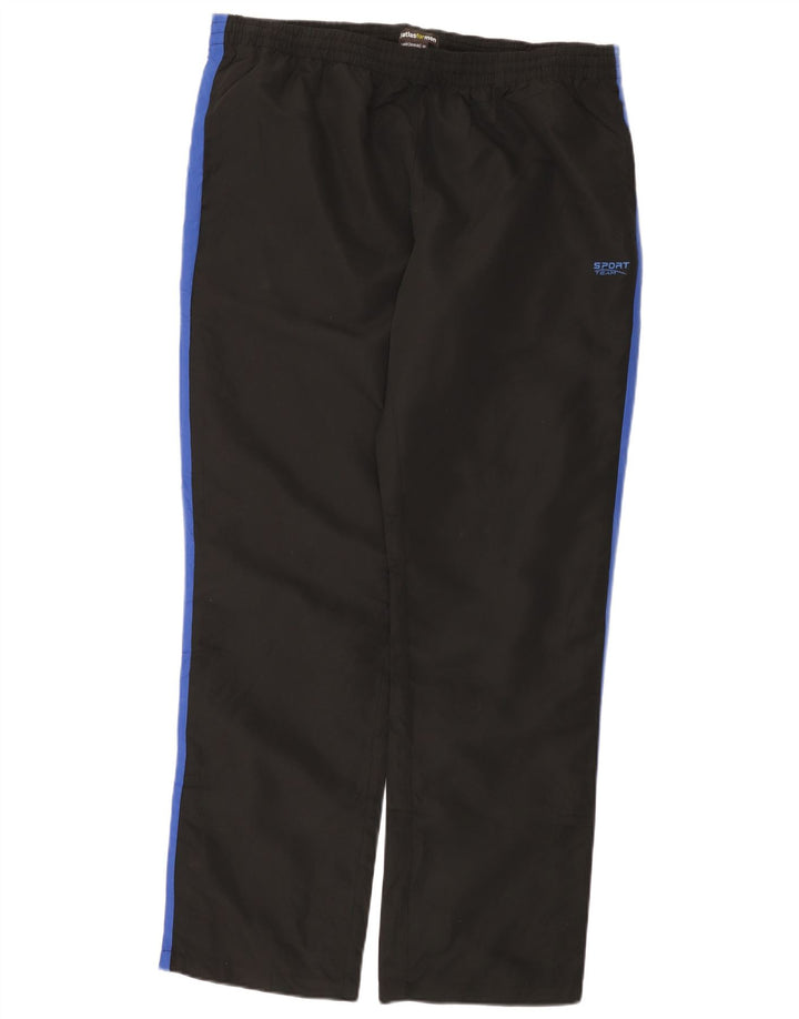 ATLAS FOR MEN Mens Tracksuit Trousers Large Black Colourblock Polyester