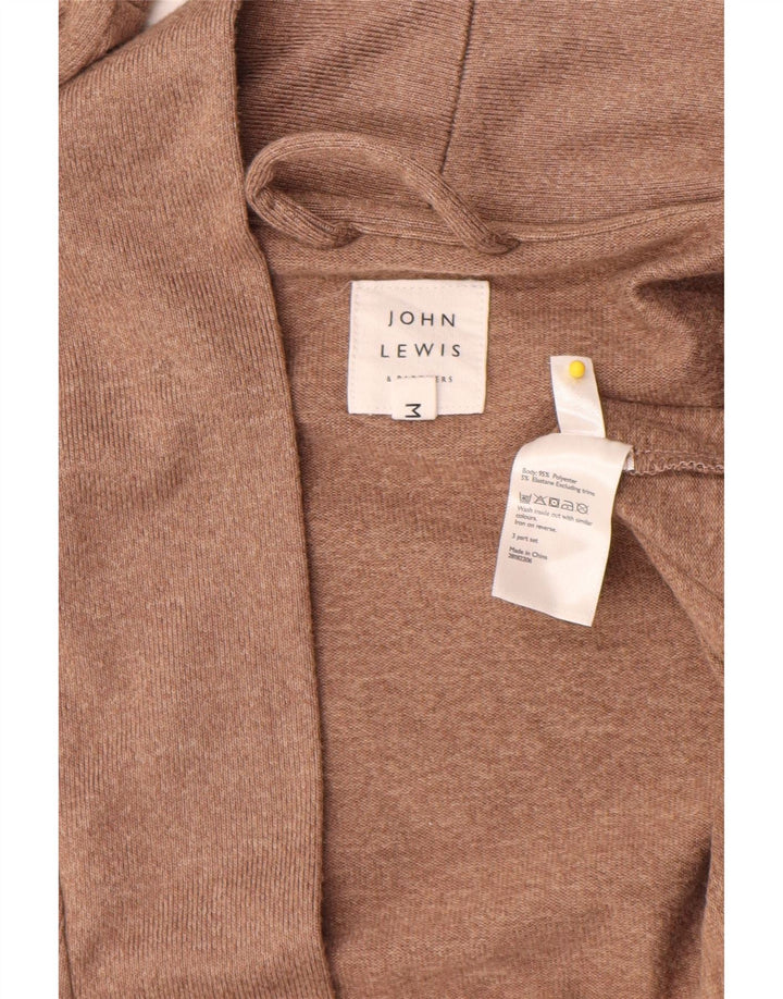 John Lewis Womens Longline Oversized Cardigan Sweater UK 14 Medium Brown