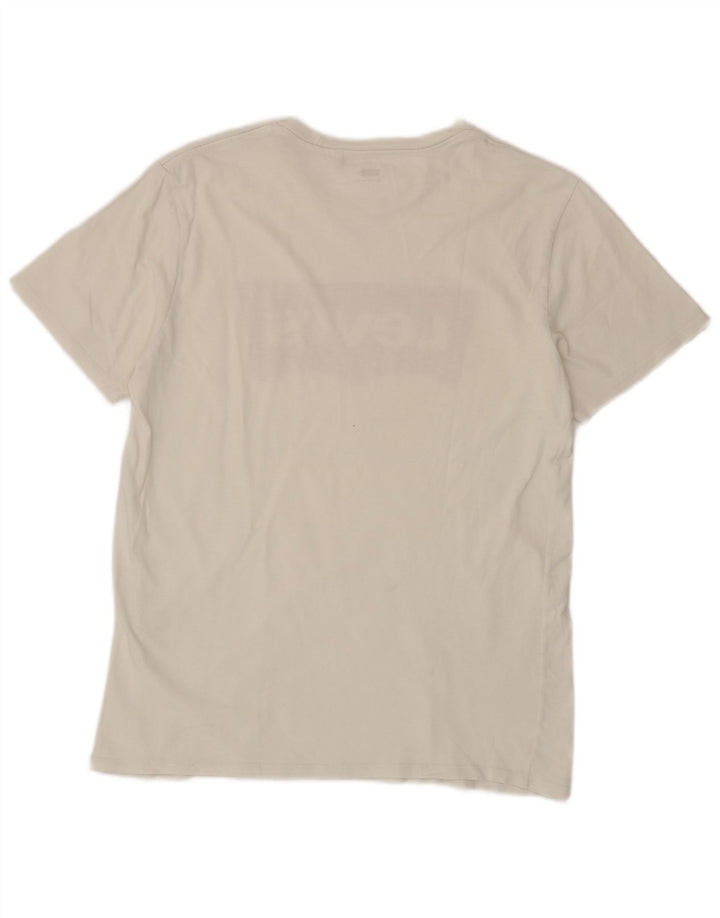 Levi's Herren-T-Shirt mit Grafik, Größe L, Weiß
