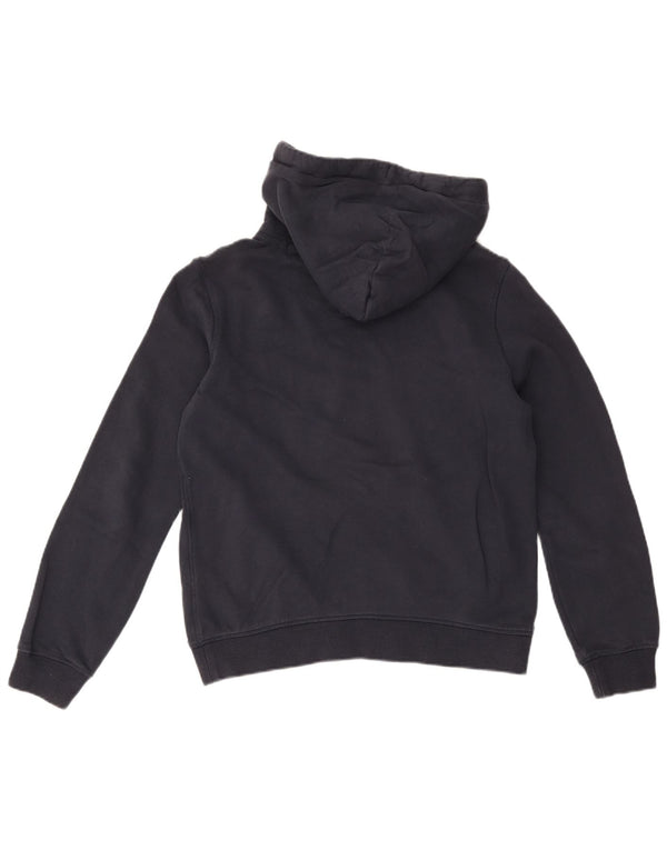 Maglione con cappuccio grafico da donna Jack Wills UK 12 cotone medio blu navy