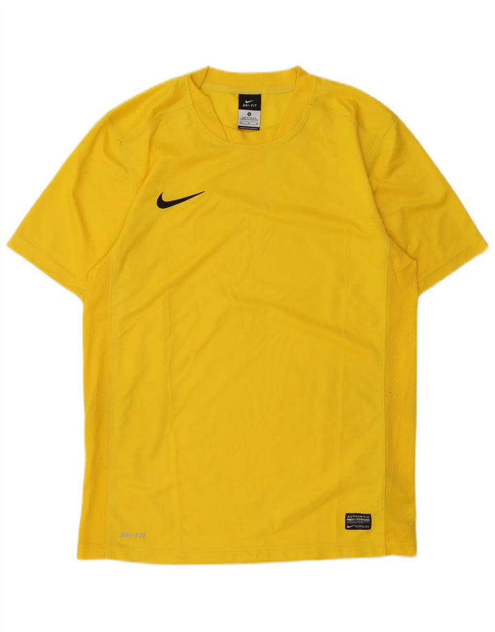Nike Mens Dri Fit T-Shirt Top Medium Yellow
