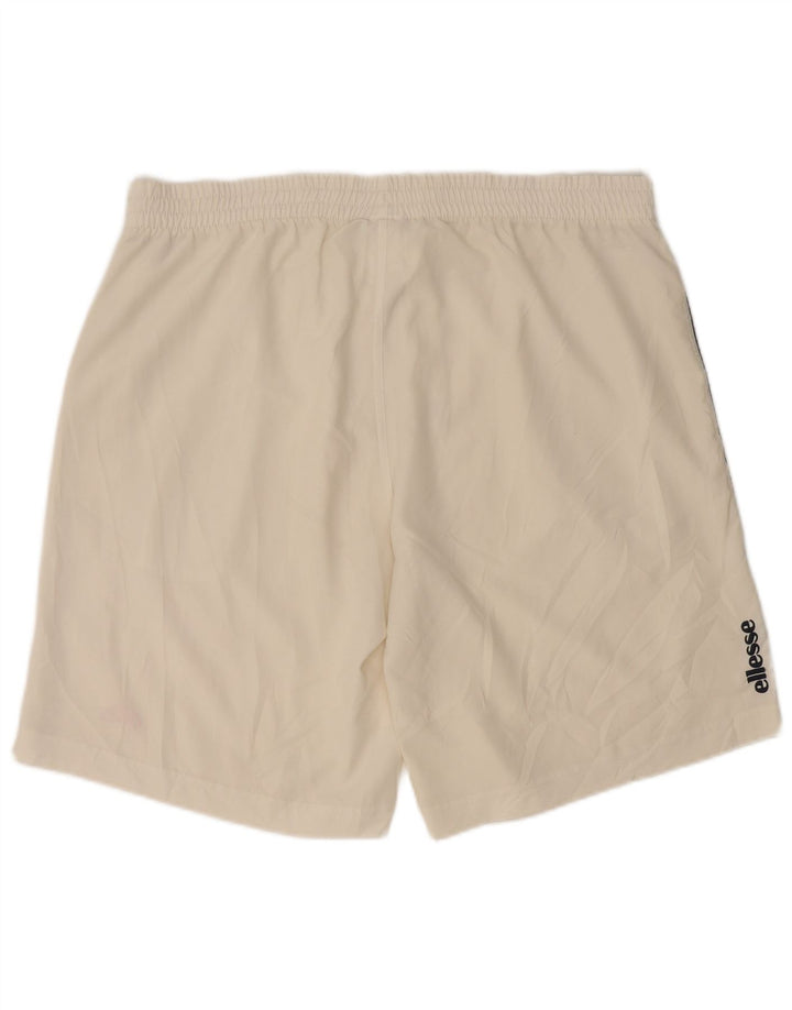 ELLESSE Мужские спортивные шорты среднего размера из полиэстера белого цвета