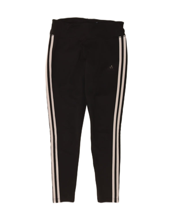 Adidas Womens Leggings UK 8-10  W26 L26 Black Polyester Sports
