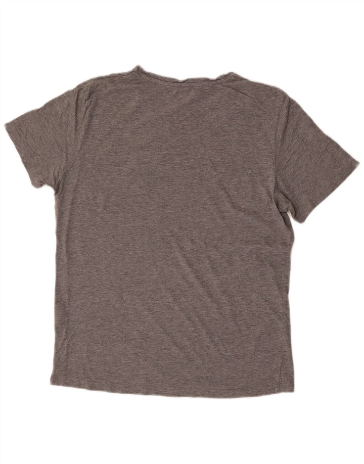 Jack & Jones Mens Graphic T-Shirt Top Medium Grey Flecked Cotton
