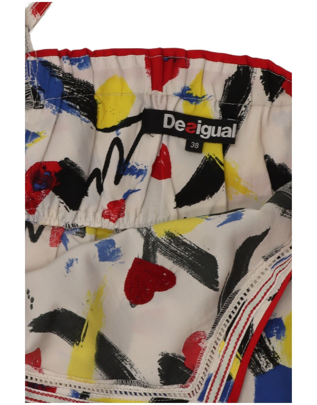 DESIGUAL Womens Abstract Pattern Playsuit EU 38 Medium Mehrfarbig