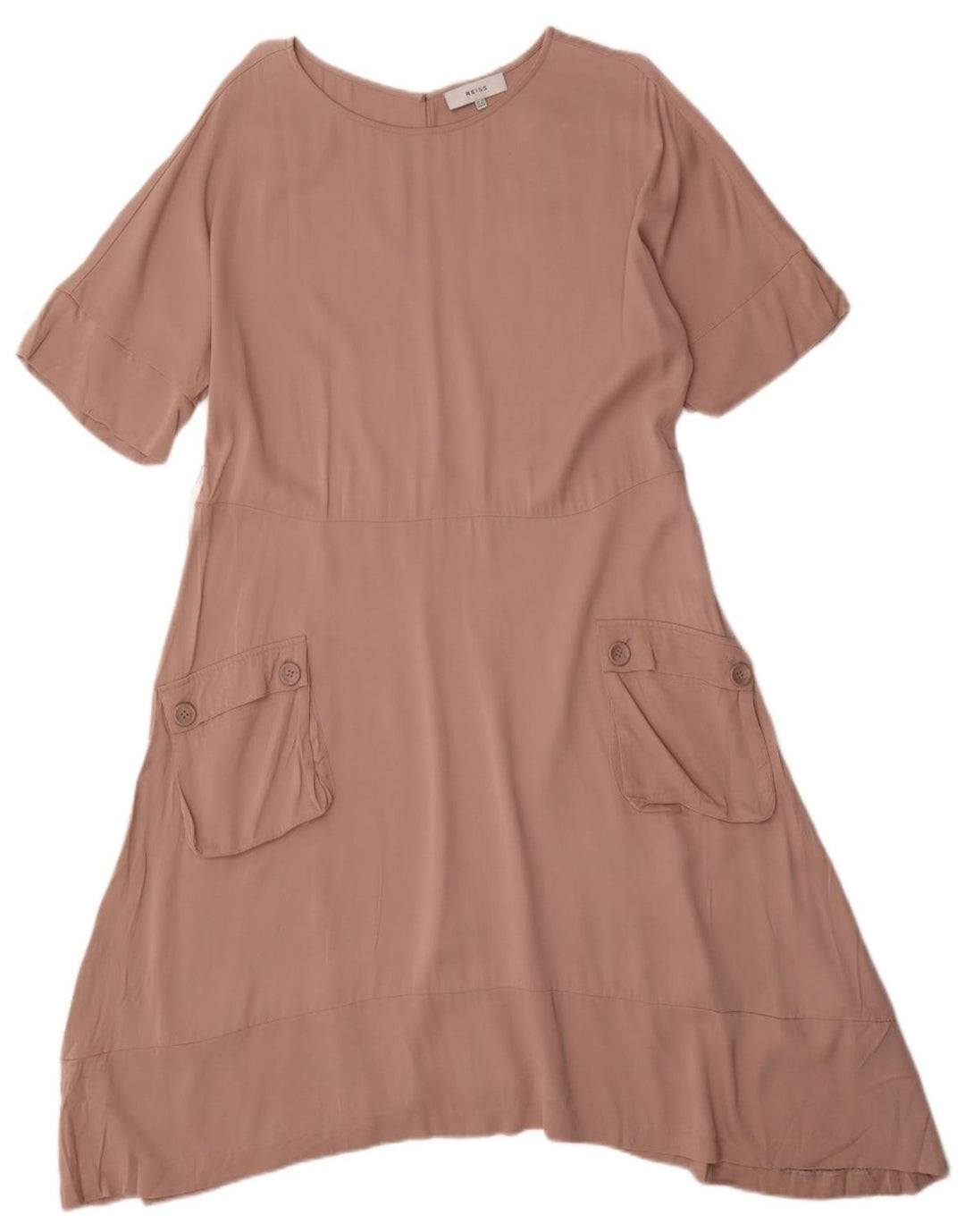 Abito asimmetrico da donna REISS UK 12 Viscosa rosa medio