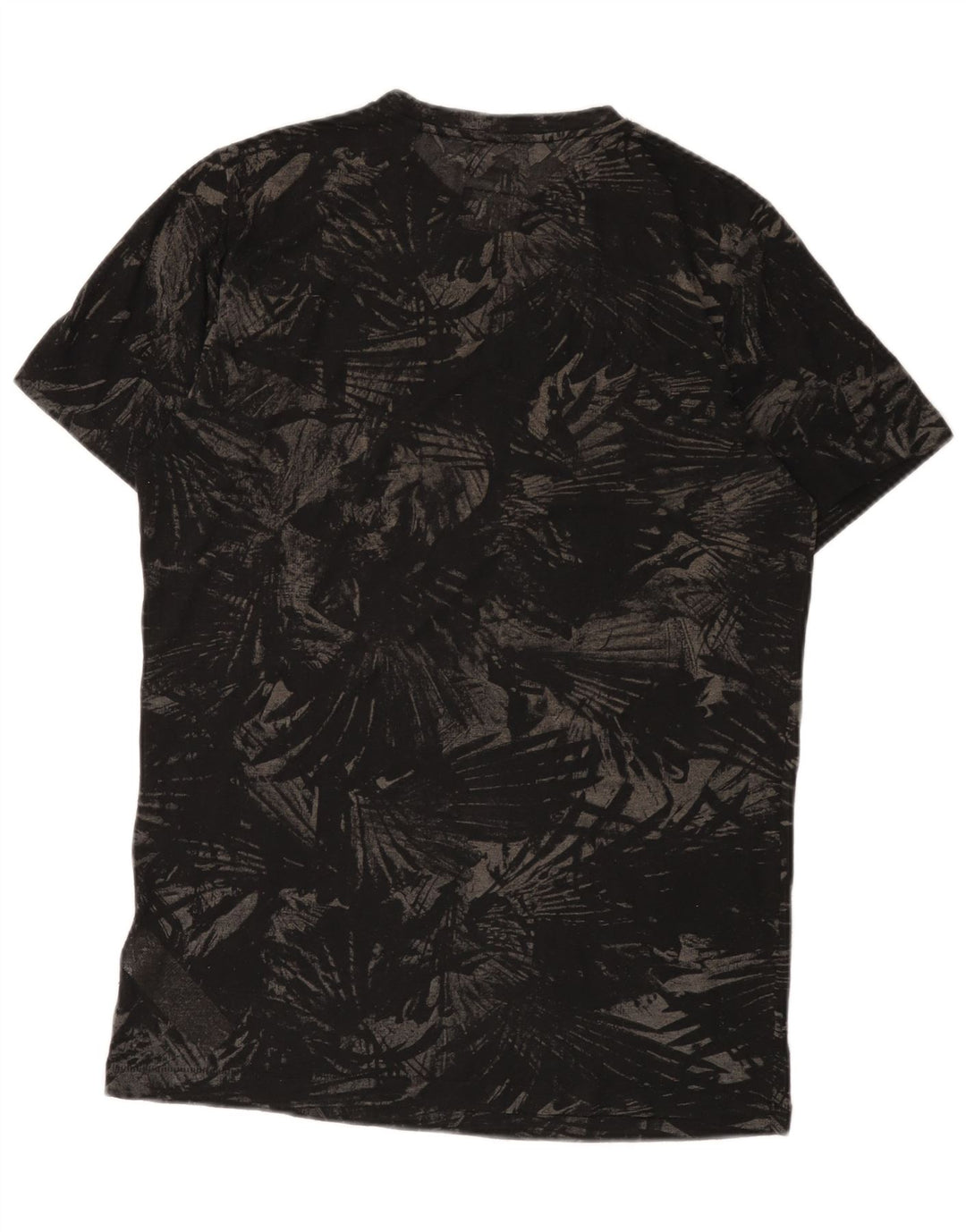 Diesel Męski T-shirt Top Duży Czarny Kwiatowy Poliester