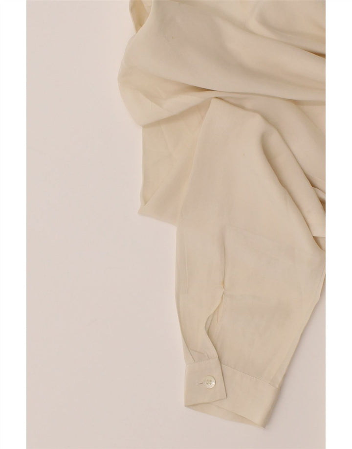 VINTAGE Womens Shirt Blouse UK 16 Large Off White Vintage Vintage and Second-Hand Vintage from Messina Hembry 