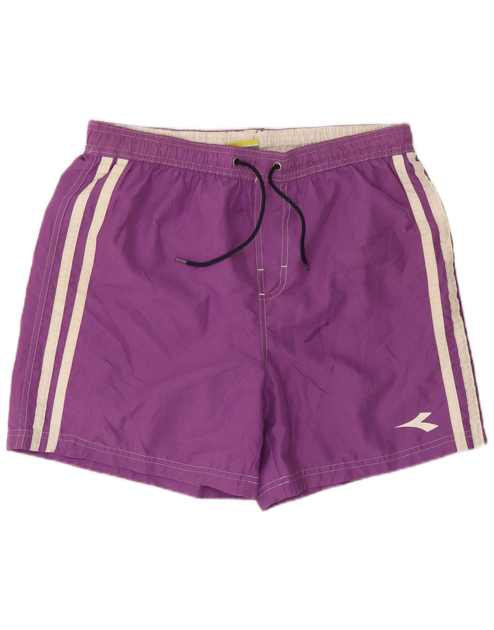 Pantaloni scurți de înot Diadora pentru bărbați, mari, mov, poliester