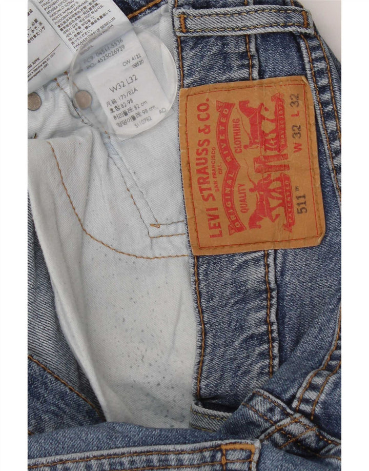 Blugi Levi's 511 Slim pentru bărbați W32 L32 Bumbac albastru