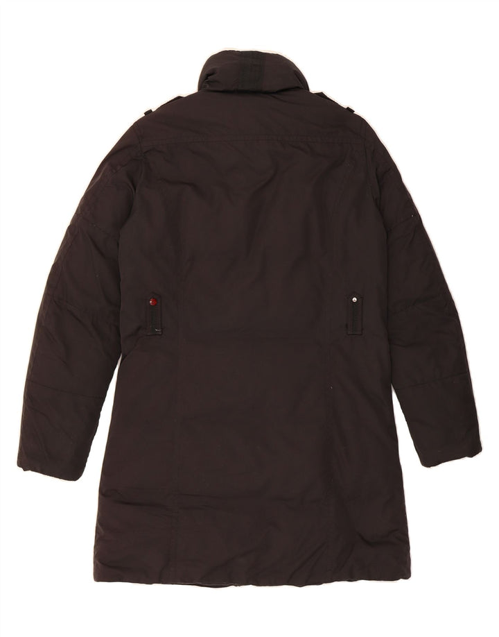INVICTA Womens Military Loose Fit Padded Coat UK 10 Small Black Polyester Vintage Invicta and Second-Hand Invicta from Messina Hembry 