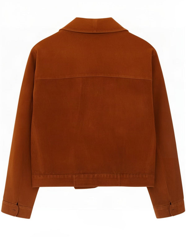 Vintage Womens Suede Jacket UK 38 Medium Brown Leather