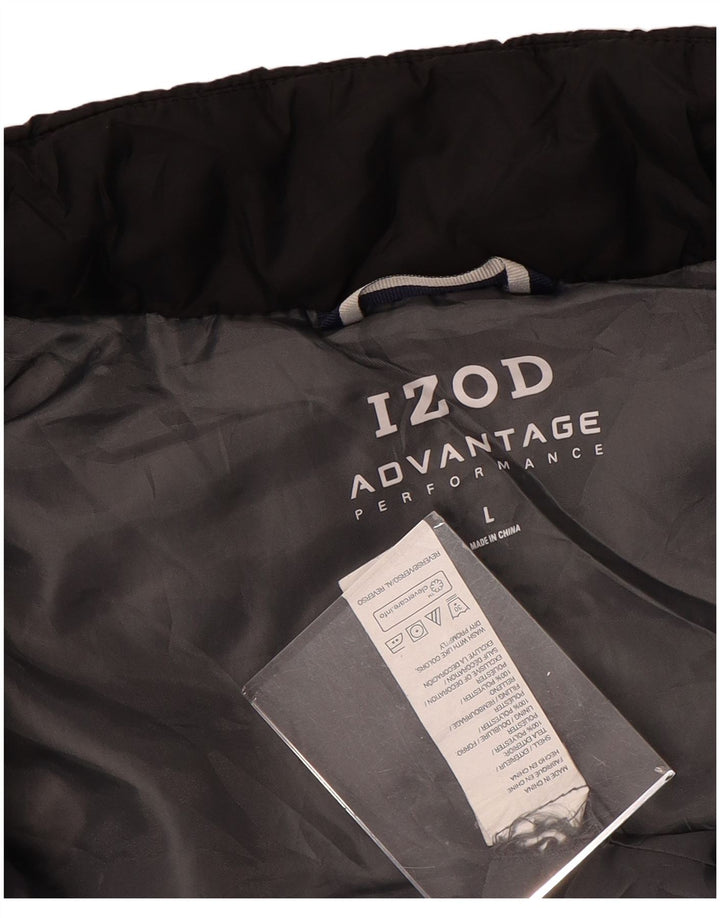 IZOD Mens Padded Gilet UK 40 Large Black Polyester