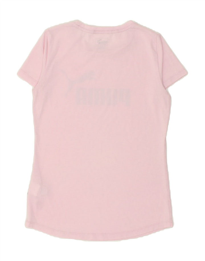 PUMA Womens Graphic T-Shirt Top UK 10 Small Pink Polyester Vintage Puma and Second-Hand Puma from Messina Hembry 
