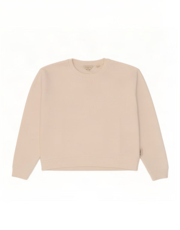 Ted Baker Womens Oversized Sweatshirt Jumper Size 2 Small White Polyester